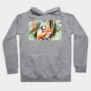 the fox and the girl Hoodie